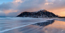 Norwegen Wellen Küste Strand Winter